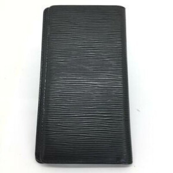 Louis Vuitton Noir Carte Black Wallet Porte Epi Leather Long Bifold - Picture 1 of 7